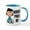 White/Blue Inside, variant on CafePress - Peanuts: Lucy St.Patrick's Day - 11 oz Ceramic Mug - Novelty Coffee Tea Cup