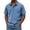 Blue, variant on Yifymode Men's Denim Short Sleeve Polo Shirt, Loose Fit Button-Down Collar Classic Casual Top Blue L