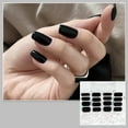 thumbnail image 2 of DHARMONAL Nail Sticker Solid Color Nail Sticker Gentle Nail Nail Sheets Polish Color Street Clear Nails Short Length Rhinestone Gel Wrap Strips for Molding Edges, 2 of 5