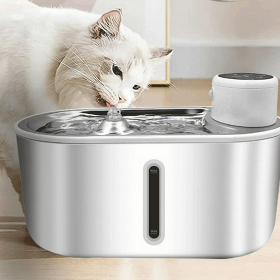 Stainless Steel Dog Water Fountain Pet Water Fountains for Dog and Cats 3L Water Bowl Dispenser W/Filter Drinking Bowls
