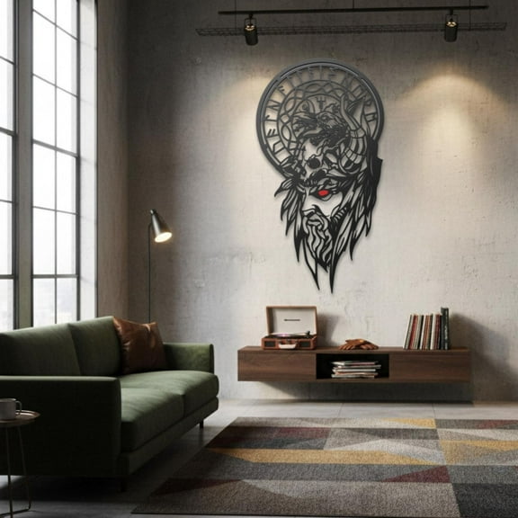 Viking Odin Metal Wall Art Decor