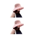 thumbnail image 2 of Minnieouse Sombrero para el sol Sombreros de pescador de verano Gorra de ala ancha de malla Protector solar Moda al aire libre Color sólido para Rosa tamaño libre 2piezas, 2 of 6
