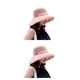 thumbnail image 4 of Qarigey Lady Sun Hat con hebilla Summer plegable Fisherman' Hats Mesh Wide Cap Transpirable al aire libre para Beach Headwear Pink Rosa tamaño libre 2piezas, 4 of 6