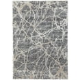 thumbnail image 3 of HomeRoots 514524 10 x 14 ft. Gray & Ivory Abstract Power Loom Stain Resistant Rectangle Area Rug, 3 of 5