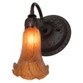thumbnail image 5 of Meyda Lighting 5.5" Wide Amber Tiffany Pond Lily Wall Sconce, 5 of 7
