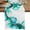 Turquoise, variant on Blue Marble Stone Table Runner 36 Inches, Ink Splash Country Marble Abstract Bed Runner Dresser Scarves Tabletop for Indoor Outdoor Parties/Ceremony/Banquet, 13"x 36"