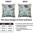 thumbnail image 4 of Blue Floral Pillow Covers 18x18 Set of 2 Spring Sage Green Blue Pink Flower Modern Aesthetic Print Decorative Throw Pillow Cases Outdoor Seasonal Summer Farmhouse Decoration for Sofa Couch Bed, 4 of 6
