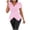 Pink, variant on Women's Turn Down Collar Short Sleeve Striped Button Wrap Waist Slim Fit Casual Blouse Office Work Short Sleeve Shirts