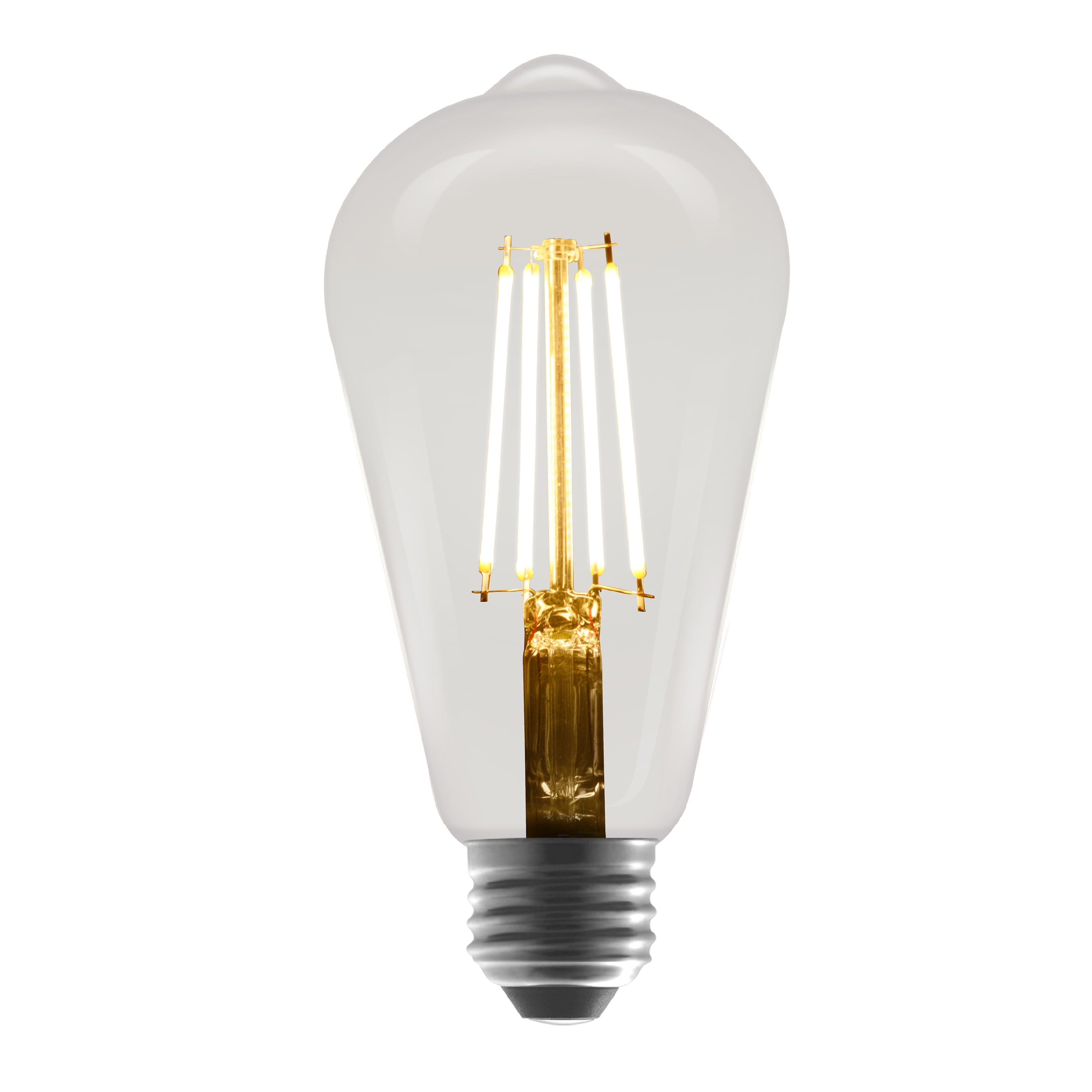 Better Homes & Gardens ST19 Vintage LED Light Bulb, 60 Watts Equivalent, 9 Watts Efficient, Dimmable, 2700K, Soft White, Clear Finish - 2 Pk