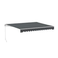 thumbnail image 4 of ALEKO 12' x 10' Grey Manual Retractable Patio Awning Sunshade, 4 of 7