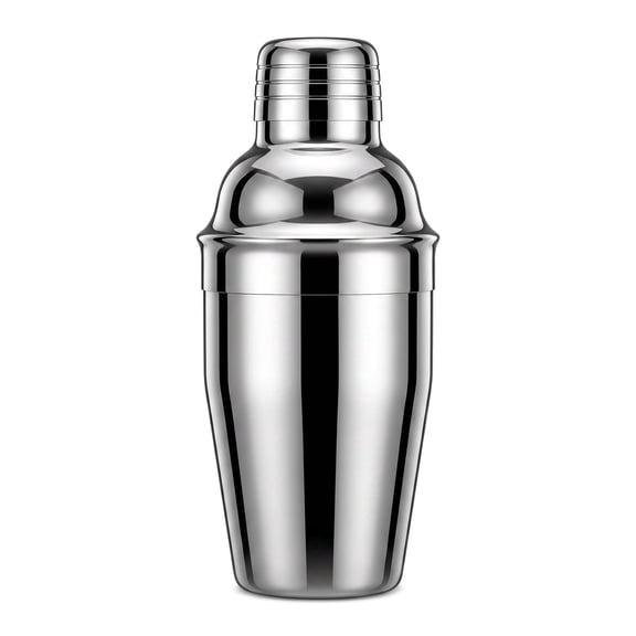 12 oz Stainless Steel Cocktail Shaker, Small Bar Shaker for Espresso, Martinis & Margaritas, Silver