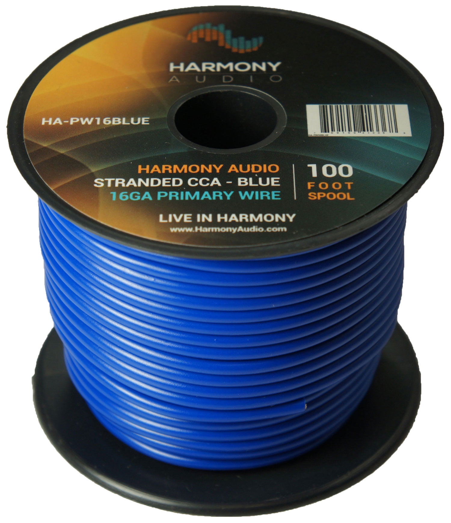 2 Rolls White & Blue for Car Audio/Trailer/Model Train/Remote 200 Feet Harmony Audio Primary Single Conductor 16 Gauge Power or Ground Wire 