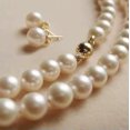 thumbnail image 2 of K-KED 16" 18" 24" 8mm White Shell Pearl Round Beads Necklace Earrings Set AAA-18 in, 2 of 4