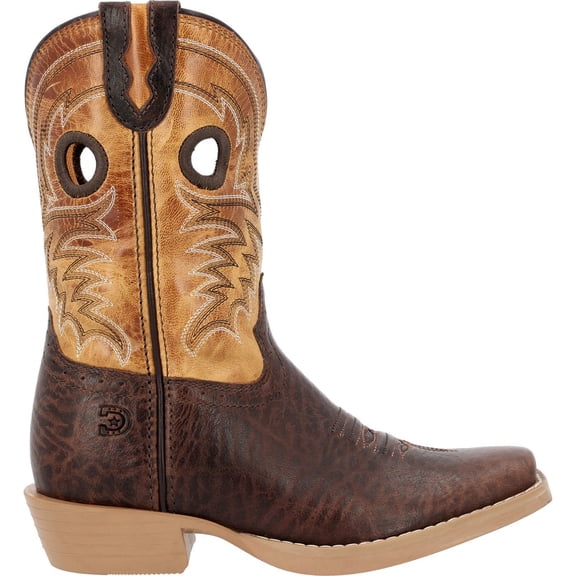 Durango® Big Kids Shyloh Western Boot, Mole Brown And Golden Maize, Size 7(M)