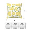 thumbnail image 2 of Throw Pillow Covers, Lemon slices Soft Square Pillow Cases with Invisible Zipper for Couch Bed Sofa, Farmhouse Fall Home Decor 20"x20", 2 of 7