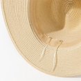 thumbnail image 2 of ZHAOCHENG Sombrero de paja panameño para hombre y mujer, plegable, para playa, con parasol y protector solar, en inglés, para verano., 2 of 4