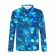 thumbnail image 4 of Blusa y camisa de manga larga con cuello vuelto para hombre, jersey de solapa de manga larga con cremallera, blusa informal con estampado BlingBling a la moda para hombre, poliéster, 4 of 5