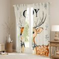 thumbnail image 3 of Feelyou Cartoon Reindeer Blackout Curtains Set of 2 (52x84 Each), Christmas Snowflake Window Curtains, Cute Deer Animal Curtains and Drapes, Luxury Bedroom Decor, 3 of 5
