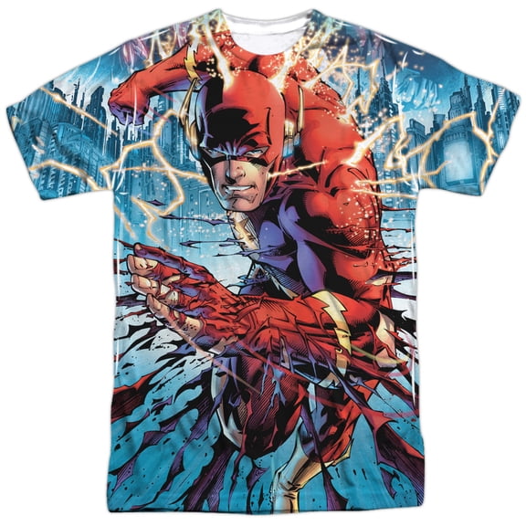 Justice League Ripping And Tearing Mens Sublimation Shirt