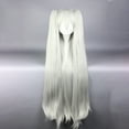 thumbnail image 2 of Unique Bargains Human Hair Wigs for Women Lady 39" Gray Curly Wig with Wig Cap Long Hair, 2 of 6