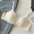 thumbnail image 1 of LOVZFMLL Soutien-Gorge pour Femmes Lingerie pour Femmes Étudiante Fille Froncé Mince Sans Armature Soutien-Gorge pour Fille Jaune P, 1 of 6