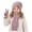 Pink, variant on Karoyedx Girls Hat And Gloves Kids Winter Hat Gloves Scarf Set Girls Boys Beanie Hats Gloves Knit Set with Thick Warm Fleece Lined Black Size,5-10 Years
