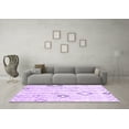 thumbnail image 3 of Ahgly Company Indoor Round Solid Purple Modern Area Rugs, 3' Round, 3 of 4
