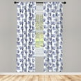 thumbnail image 3 of Ambesonne Animal Curtains, Japanese Style Carp, Pair of 28"x63", Dark Blue, 3 of 5