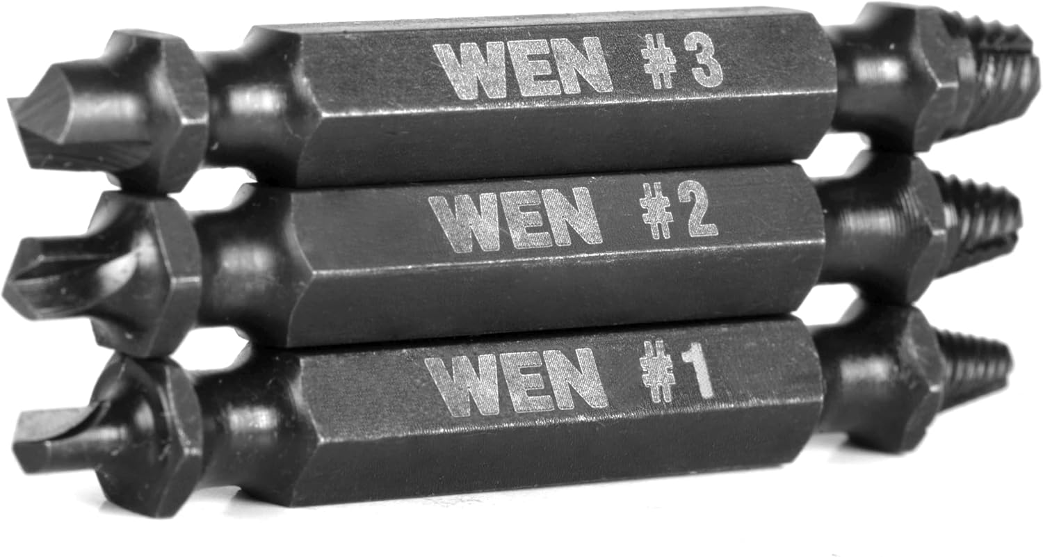 Screw Extractor Kit, Impact-Rated 3-Piece Set with Double-Ended Bits (DBX003)