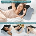 thumbnail image 4 of Cervical Neck Pillow for Pain Relief Sleeping, Contour Memory Foam Pillow, Ergonomic Side Sleeper Pillow for Adults, Cooling Orthopedic Neck Support Pillow for Back Stomach Sleepers, 4 of 6