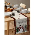 thumbnail image 3 of Table Runners 36 Inches Long Dress Scarves, Christmas Farmhouse Kitchen/Dining Table Runner, Short Coffee Tablerunners, Rustic Red Plaid Tree Xmas Snowman 13x36 Inch, 3 of 7