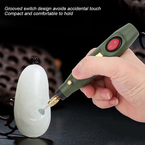 Mini Taladro Eléctrico, Mini Tallador De 15 W, Mini Grabador Eléctrico De Velocidad De Rotación De 18000 RPM, Tallado De Madera Liviano Para Tallará ágata