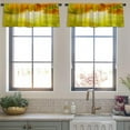 thumbnail image 4 of LALILO Kitchen Curtain Valance Colorful Fall Autumn Orange Rod Pocket Window Curtain 52"x 18" Set of 2, 4 of 7
