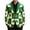 02-Green, variant on Men's St. Patrick’s Day Corduroy Printed Jacket Shamrock Holiday Party Coat Casual Plus Size Blazer 03-Green XXL