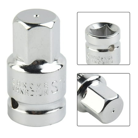 

Leke 1/2inch 17mm Hex Special Oil Pan Screw Socket Wrench Head Auto Repair Tool