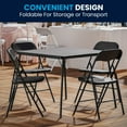 thumbnail image 4 of Flash Furniture Madison 5-Piece Portable Folding Card Game Table and Chairs Set, Black, 4 of 14