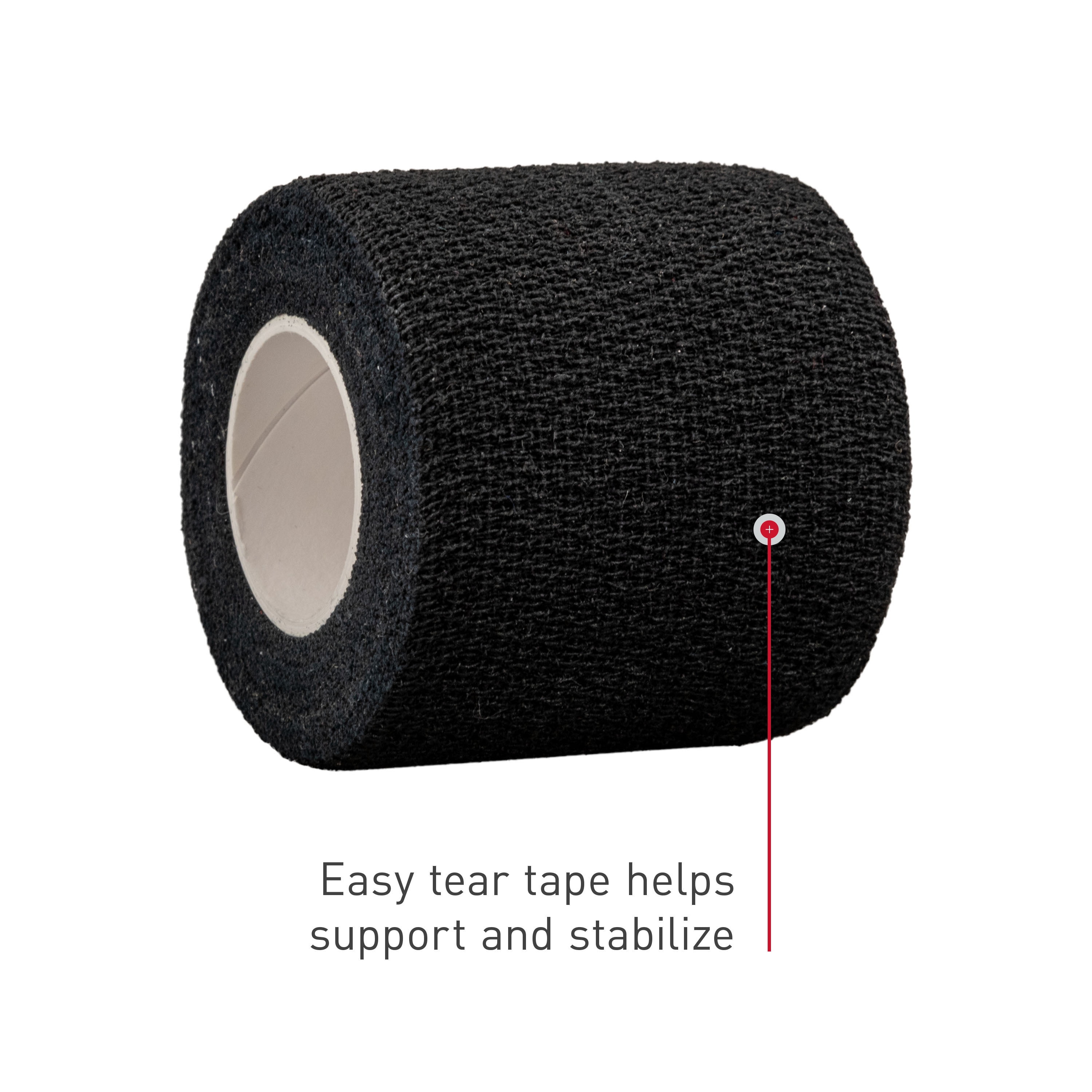 McDavid Hex Skin Protective Padded Performance Tape Roll, Black, One Size 