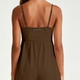 thumbnail image 5 of One Piece Rompers For Women Summer Solid Sleeveless One Piece Beach Travel Resort Casual Outfit Relaxed Vacation Look Comfort Focused Design Modern Casual Wardrobe Brown 3XL, 5 of 9