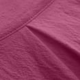 thumbnail image 4 of Burgundy Wine Tops for Man Fall Summer Short 1/2 Sleeve Collared Neck Faux Linen Lounge Plain Tops Blouses Shirts Mens 2026 Fashion XL, 4 of 9