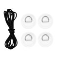 thumbnail image 2 of Ensemble de Coussinet en D en Acier Inoxydable, Patch en PVC et Cordon de Choc de 5 mm pour Kayak, Canots, Gréement, Bateau Gonflable en PVC, Radeau, Dinghy, Accessoires de Kayak, Blanc, 2 of 4