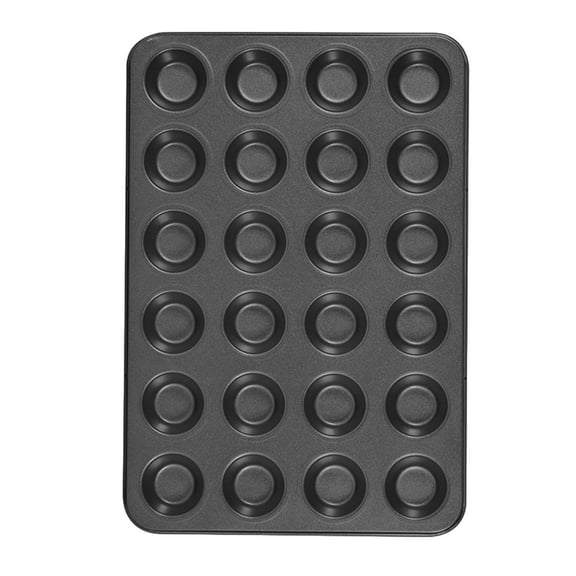 Mainstays 24-Cup Nonstick Mini Muffin and Cupcake Pan, 19.75" x 14", Gray