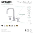 thumbnail image 7 of Kingston Brass FSC8931ZX Millennium Two-Handle 3-Hole Deck Mount Widespread Bathroom Faucet with Brass Pop-Up in Polished Chrome, 7 of 7