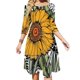 thumbnail image 1 of Vestido acampanado con nudo en forma de corazón y diseño de moda de girasol Vestido holgado de talla grande Ramo de girasol Tatuaje de girasol, 1 of 6