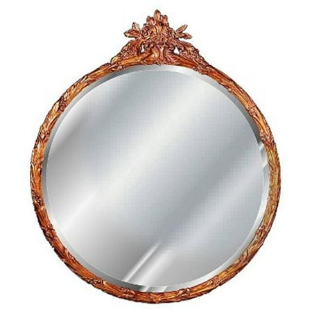 Round Flower Basket Bronze Decorative Mirror Walmart Com