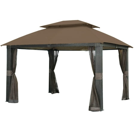 Garden Winds Replacement Canopy Top Cover for the Revella Gazebo - Nutmeg