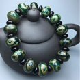 thumbnail image 3 of Tibetan Three Eye Dzi Bead Bracelet Abacus Beads Lucky Charm Adjustable Cord Spiritual Amulet Ethnic Style Unisex, 3 of 6