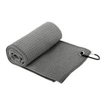 lacooooppia Golf Towel Golf Club Towel Good Absorbent with Clip Holder Golf Accessory Comfortable Golf Ball Cleaning Towel Golf Bag Towel Gray