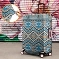 thumbnail image 4 of Blue and Orange Floral Boho Pattern Luggage Cover Fashion Suitcase Cover Baggage Covers Fit 25-28 Inch Luggage (Go Travel), 4 of 5