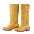 thumbnail image 5 of VBDB Women's Knee High Boots Chunky Block Heel Long Boots Square Toe Low Heel Boots for Women, 5 of 7