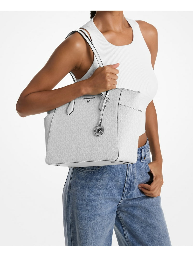 Michael Kors Marilyn Medium Signature Logo Tote Bag, Optic